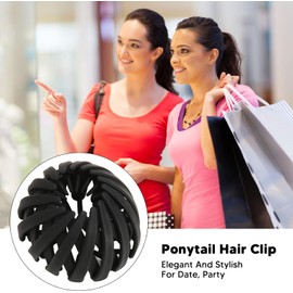 4 Piezas Pinza para el Pelo Nido de Pájaro, Soporte Extensible para Hacer Moños y de Caballo Alta, Accesorio Capilar Retráctil con Garra Antideslizante para Mujeres y Niñas