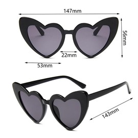 SECALIFE Heart Shaped Party Glasses, Heart Shape Sunglasses, Multicolor Heart-shaped One Piece Glasses for Women Summer Party, Pink