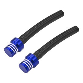 Mandark 2PCS Breather Hose Gas Fuel Tank Cap, Motorcycle CNC One Way Oil Box Valve Vent Tube with Aluminum Cover, Fuel Tank Protective Accessories Universal for Pit Dirt Bike, ATV（Blue）
