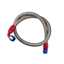 Motoforti 1 Meter 10AN Car Fuel Hose AN10 5/8" Universal Braided Stainless Steel CPE Oil Fuel Gas Line Hose Kit with Wheel Fitting Long-lasting