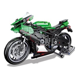 DAHONPA Green Motorcycle Building Blocks Set - 867-Piece Intricate Model, Perfect Holiday Gift and Ideal for Parent-Child Interaction