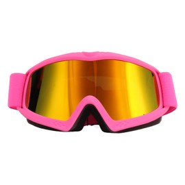 Snow Goggles, Fog Proof Impact Resistant Adjustable Over The Glasses Design Kids Ski Goggles UV Protection HD Coating Lens for Skiing (Pink)