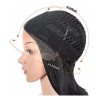 NOBLEe Peluca Negro Liso 31.7 Cm Con Fleco Noble