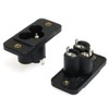 E-outstanding C6 Panel Mount Plug Adapter 2PCS 3Pins 250V 10A