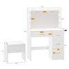 DWVO Makeup Vanity Desk with LED Mirror & 3 Brightness