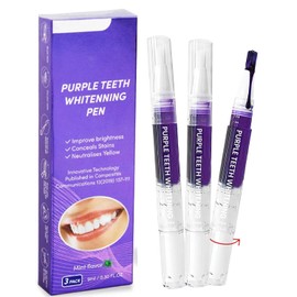 Teeth Whitening Pen, Bleaching Teeth, Purple Teeth Whitening Pen, Pack of 3, Pain-free, Quick Whitening Teeth Whitening Pen, Effective Stains Removal for White Teeth at Home