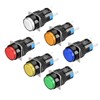 Heschen 16 mm Round Push Button Momentary Type, 1NO 1NC,