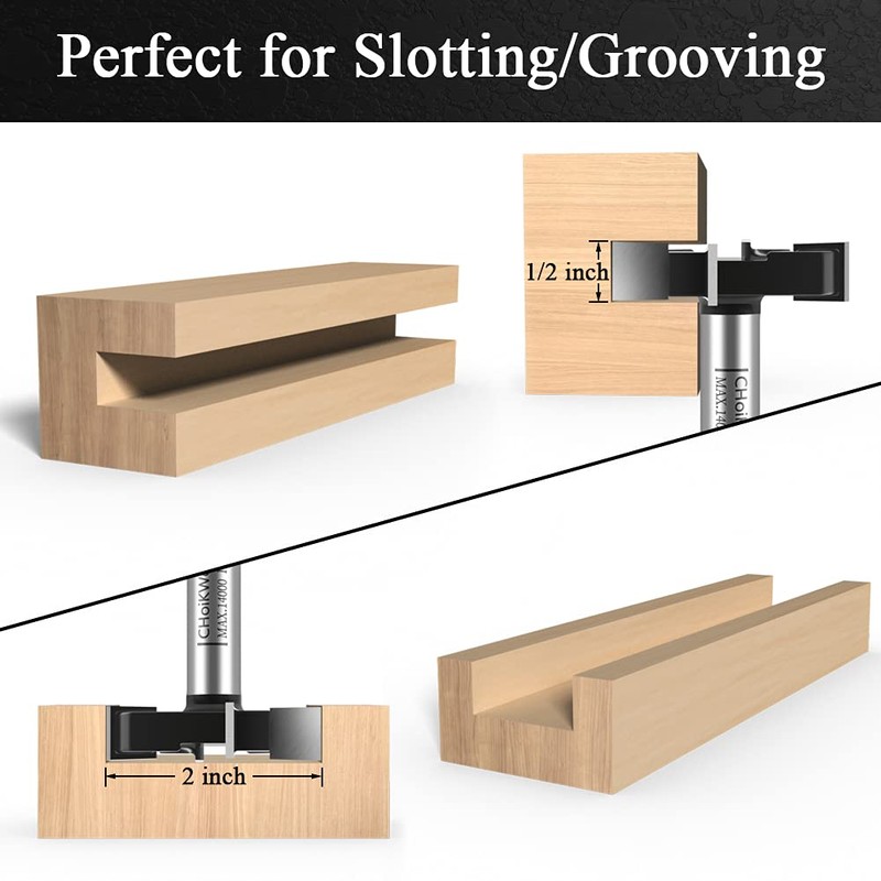 CNC Spoilboard Surfacing Router Bit, 1/2 Inch Shank Slab Flattening