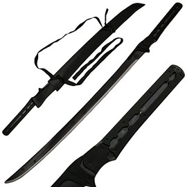 Armory Replicas™ 38.75" Full Tang Katana Sword - 1045 High Carbon Steel Blade, Mirror Polished Finish, ABS Handle Inserts, Includes Faux Leather Sheath with Belt Loop