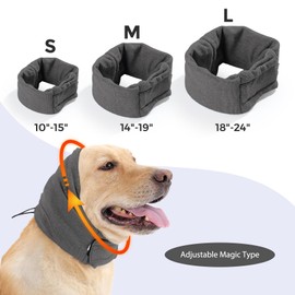 Poiinvc Dog Ear Protection & Earmuffs Hoodie Breathable Ear Warmers with Noise Reduction for Anxious Dogs in Fireworks Thunderstorm Street Noise Soft Comfort for Small Medium