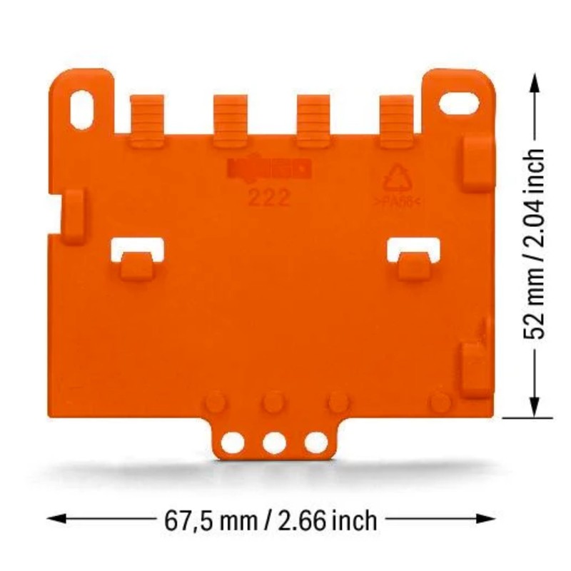 Strain relief plateWAGO Orange