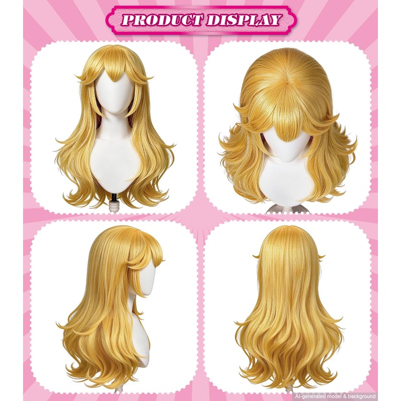 Blonde Princess Wig Set with Tiara, Brooch, Earrings and Wig