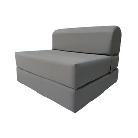 Danfuton Gray Sleeper Chair Folding Foam Beds, Portable Sleepover Sofa Bed 6 x 36 x 70