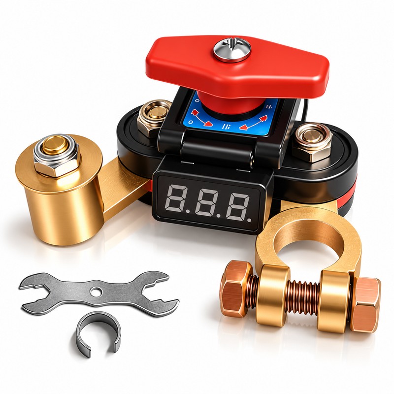 Car Battery Disconnect Switch for Vehicle Storage – Rotating Battery
