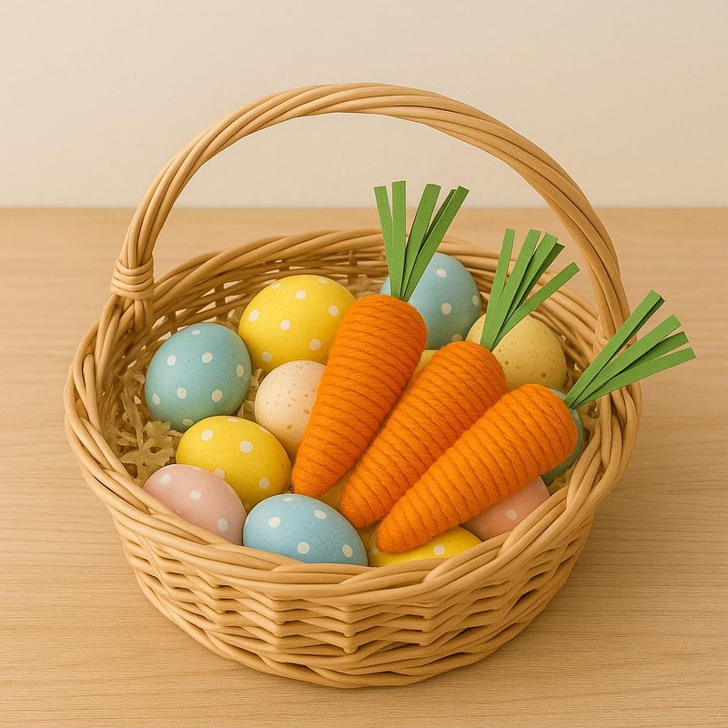 PMS Set of 3 Hanging Carrot Decorations – 12cm Easter