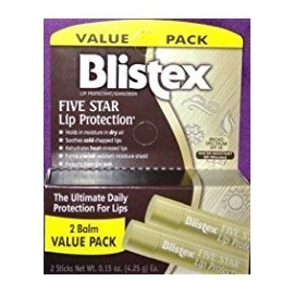 Blistex Five Star Lip Protection Water Resistant, SPF 30 Value Pack 2 Balm