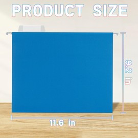 25 Packs File Folders Letter Size,Hanging File Folders,Hanging File Folders with 1/5-cut Tabs,File Folders Blue for Filing Cabinet,Ideal Office, School Classroom Supplies