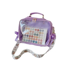 Takusan Shopping Pain Bag, 3-Way Backpack, Pouch, Women's, Shoulder, Fashionable, Vinyl, Clear, Transparent, Adult, Plush, Zipper, Live Competition, Work, Colorful, Painful Backpack, Students, Work