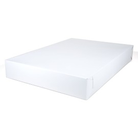 Southern Champion Tray 1050 Premium Clay Coated Kraft Paperboard White Non-Window Sheet Cake and Utility Tray, 28" Length x 20" Width x 4" Height (Case of 50)