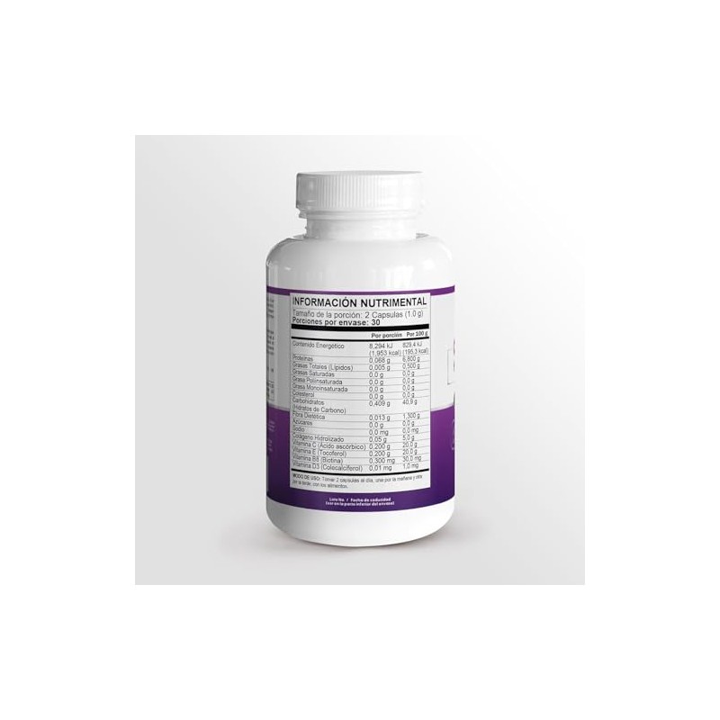 Vitasei Colágeno Hidrolizado Cápsulas Vitamina Pack 120 Cáps Biotina Ayuda