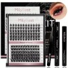 Unbranded Black Cluster Eyelash Extensions 144PCS | DIY Kit |