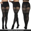 MANZI Fishnet Tights Women's Black Opaque Overknee Stockings Fishnet Tights