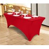 Utopia Kitchen Spandex Tablecloth 1 Pack [6FT, Red] 200 GSM