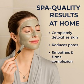 ZeoClay Organic Zeolite Clay Face Mask – Deep Pore Cleansing & Detox, Acne & Blackhead Treatment, Oil Control & Skin Tightening – Natural Spa-Quality Exfoliant for Radiant, Healthy Skin – 20 Uses