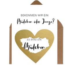 The Life Barn Scratch Card It Will Be A Girl | Surprise Baby Announcement Card | DIN A6 with Envelope | Gender Proclamation Baby | Pregnancy