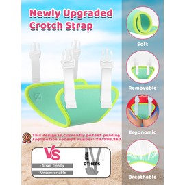 Vvinca Toddler Swim Vest for Kids 13-30lbs Boys Girls Puddle Jumper Toddlers Pool Floaties Jacket with Adjustable Crotch Strap Sleeves Shoulder for 1 2 3 Years Old Baby Infant Learn to Swimming