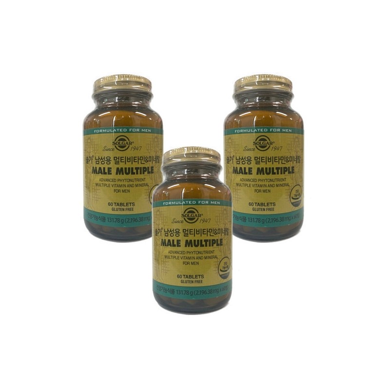 Solgar Men's Multivitamin & Mineral 2196.38mg x 60 Tablets (3