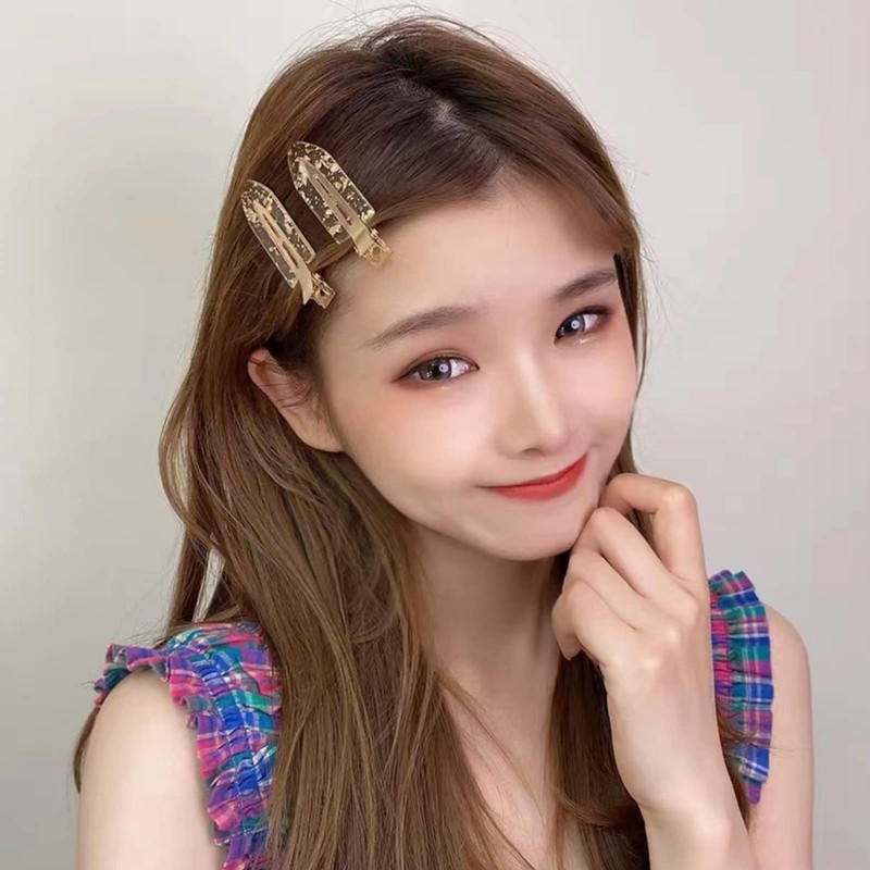 EZ PEACH Non-marking Bangs Clips, Tortoise Shell Style, 6 Pieces,