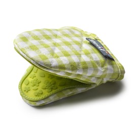 Zeal Gingham Mini Mitt Pot Holder, Cotton, Lime Green, 17.5 x 13.5 x 2.5 cm
