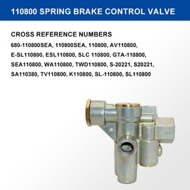 110800 Spring Brake Control Valve - Trailer Brake Priority with 3/8" Ports - Replaces Sealco 110800, 170.110800, ESL110800, S20221, and SL110800 - Valve-Spring Brake Control for Truck Trailer
