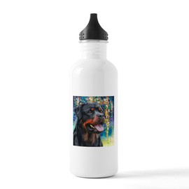 CafePress Rottweiler Painting Water Bottle 1.0L (34 oz) Stainless Steel Water Bottle