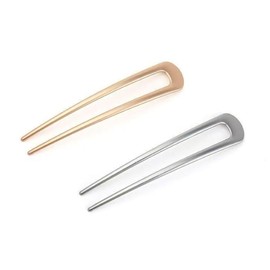 U-Shaped Metal Hair Pins - Elegant Gold & Silver Set for Women, Ideal for Buns and Thick Hair Styles