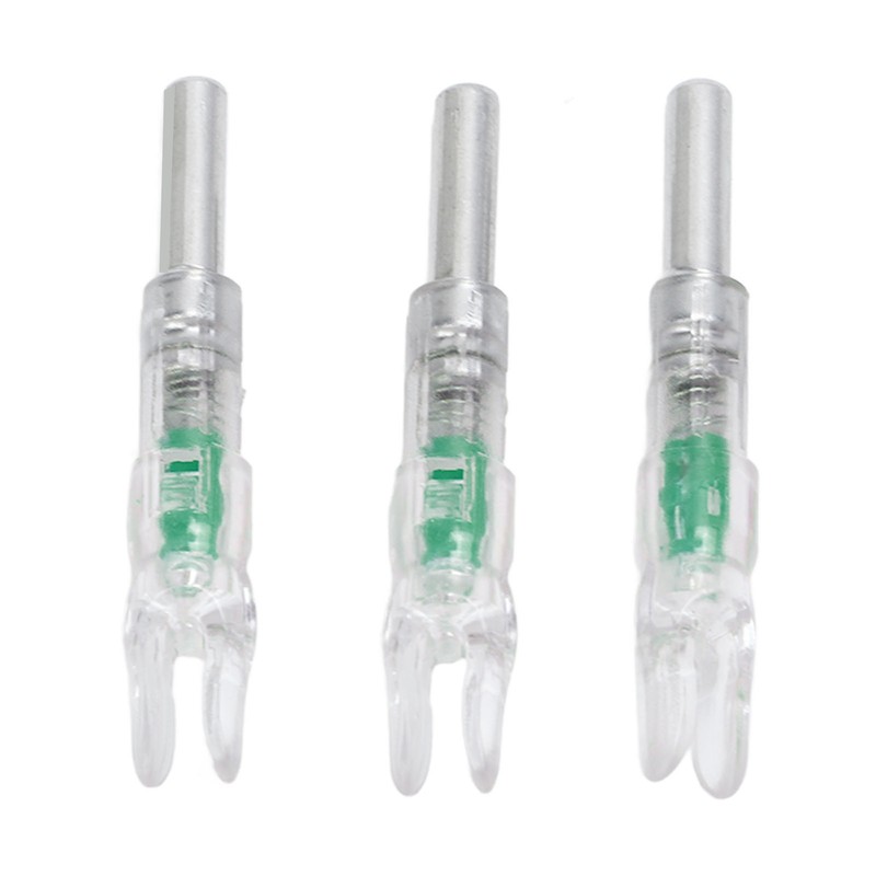 3PCS Archery Lighted Nocks Plastic Automatic with Switch 6.2mm Inner