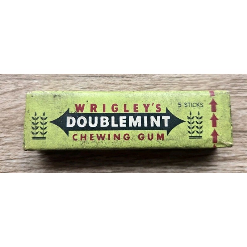 Wrigley’s 1 Vintage 1960s 1970s Pack Of Wrigley’s Doublemint Gum