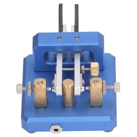 Morse Signal Dual Paddle Auto Keyer for Short Wave CW Transceivers - High Precision Signal Transmitter for Amateur Radios and Hum Operators (Blue)