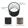 LAMPWELL KETTE Clip-on Chandelier Fabric Lamp Shades,Set of 6,Small Drum,5.4"×5.4"×H5.2",TC