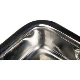 Ibili Bräter mit Griffen 25x19x5,5 cm aus Edelstahl, Silber, 23 cm