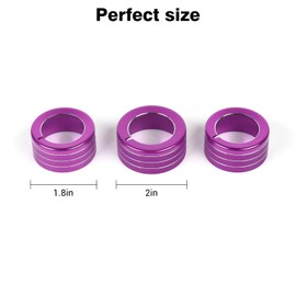 JeCar Air Conditioner Button Trim Cover Aluminum Alloy Knob Cover Fit for Toyota 4Runner 2010-2022, Purple