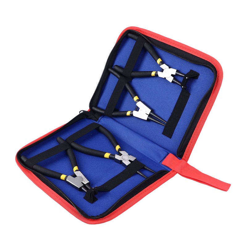 4Pcs Snap Ring Pliers Set Steel Circlip Pliers Kit with