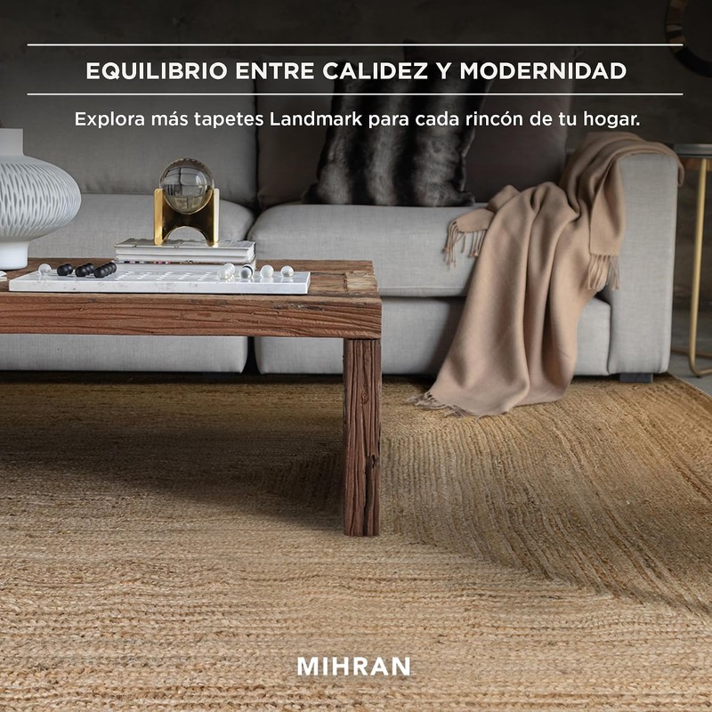 Mihran Alfombra para Recamara de Yute - Lia Corner Natural