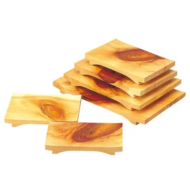 Yamako 32123 Cypress Red Festival Plate, 10.6 x 7.1 inches (27 x 18 cm)