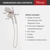 Pfister HydroFuse Shower Head and Handheld Combo, Hose Included, Magnetic