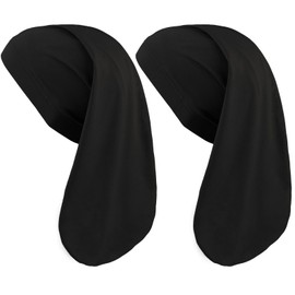 2 Pcs Black Dreadlock Cap Unisex Jumbo Dreadlock Cap Long Hair Dreads Head Wrap Shower Night Sleep Cap Hair Accessories Sleep Cap for Men and Women