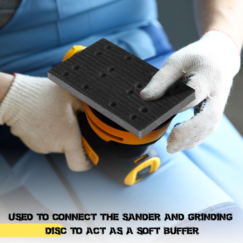 Dimsile 2 Pcs Soft Black Foam Sanding Pads Interface Sander