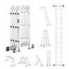 Happybuy Multi-Purpose Ladder, 7-in-1 Folding, 12ft Reach, Heavy Duty, 330