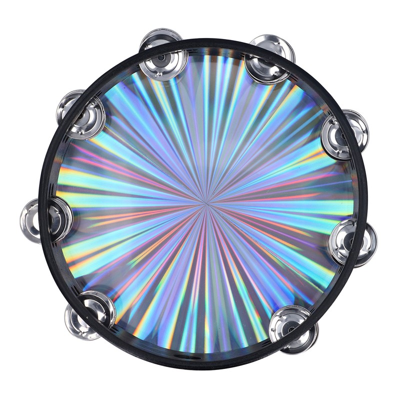 Radiant Tambourine Reflective Clear Crisp Sound Double Row Bell Drum